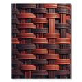 Woven Baskets Terracotta Brown Texture Rug