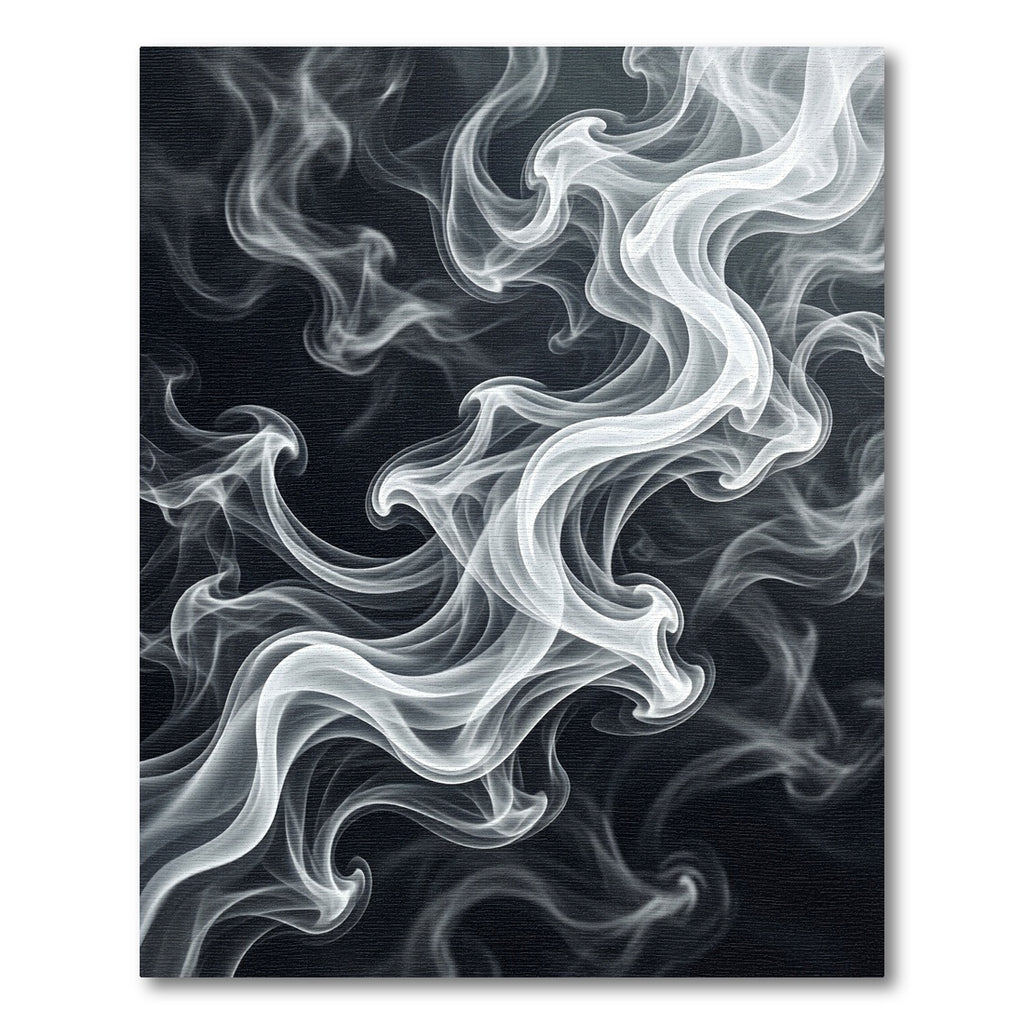 Ethereal White Smoke Swirl Rug