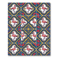 Pink Flamingo Blue Yellow Floral Medallions Rug