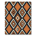 Earthy Terracotta Geometric Sunburst Rug