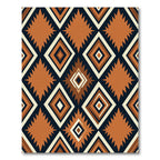 Earthy Terracotta Geometric Sunburst Rug