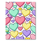 Playful Pastel Hearts and Candy Rug