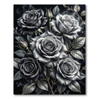 Monochromatic Elegant Rose Cluster Rug