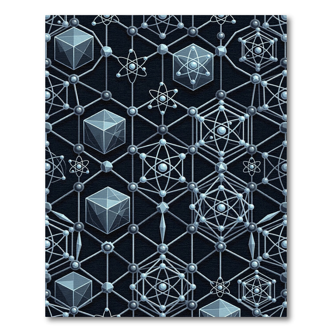 Geometric Atom Structure Dimensional Rug