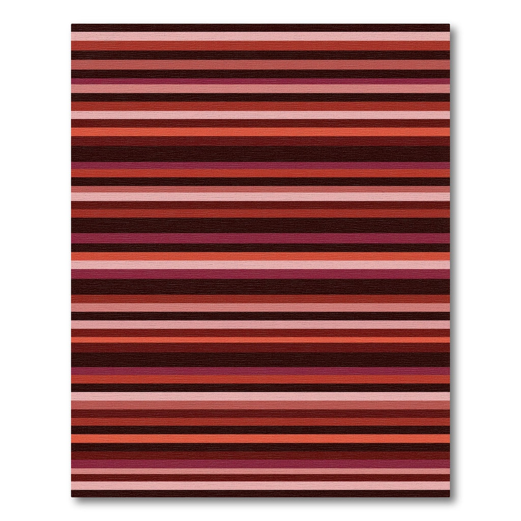 Crimson Red Gradient Stripe Rug