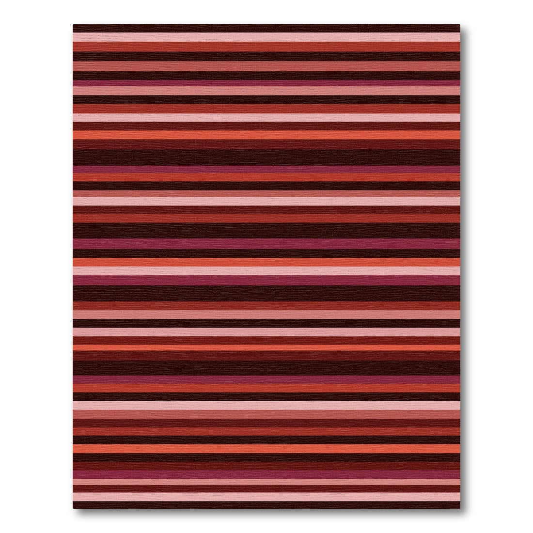 Crimson Red Gradient Stripe Rug