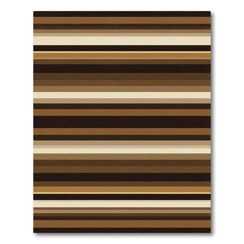 Rich Brown Gradient Horizontal Stripes Rug