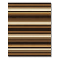 Rich Brown Gradient Horizontal Stripes Rug