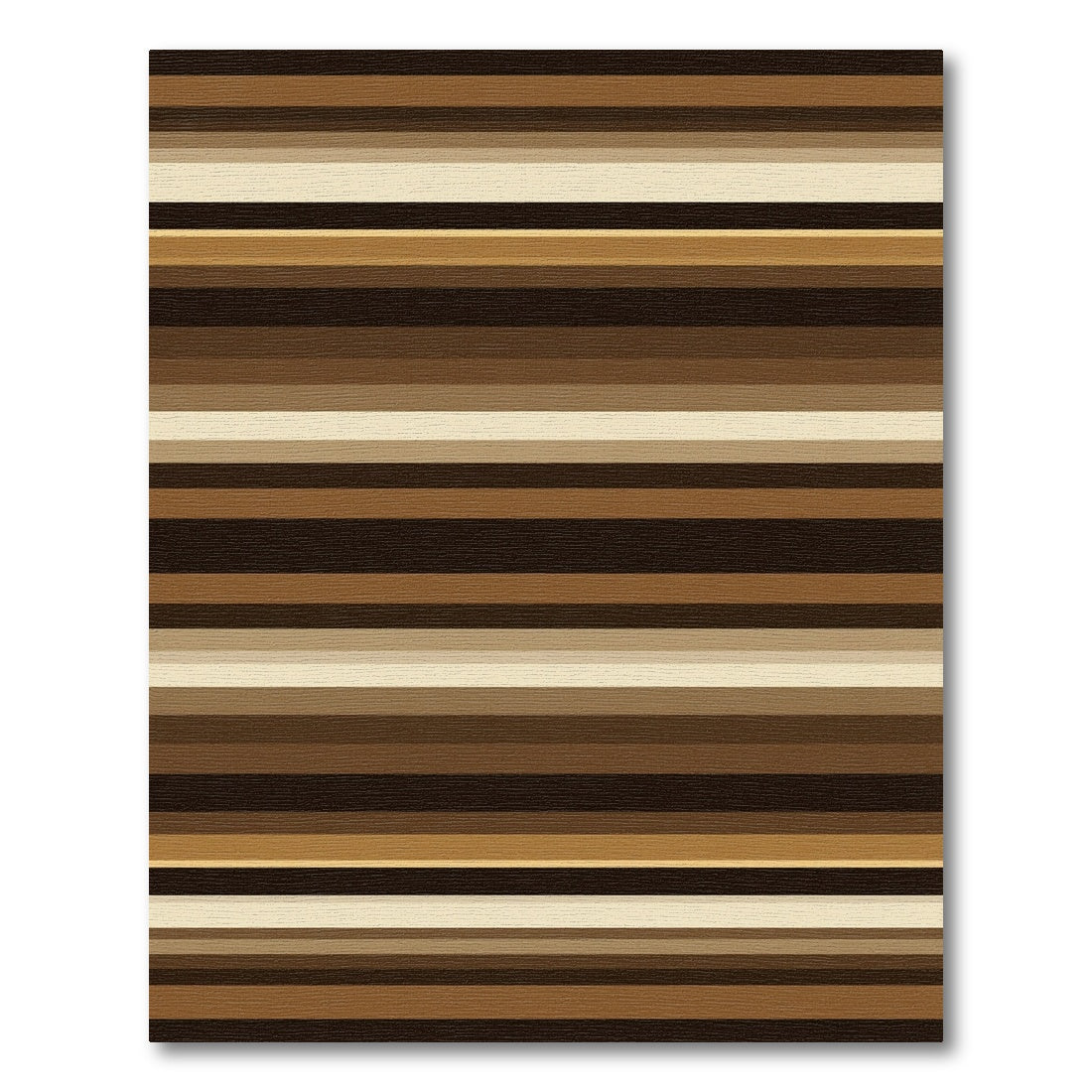 Rich Brown Gradient Horizontal Stripes Rug