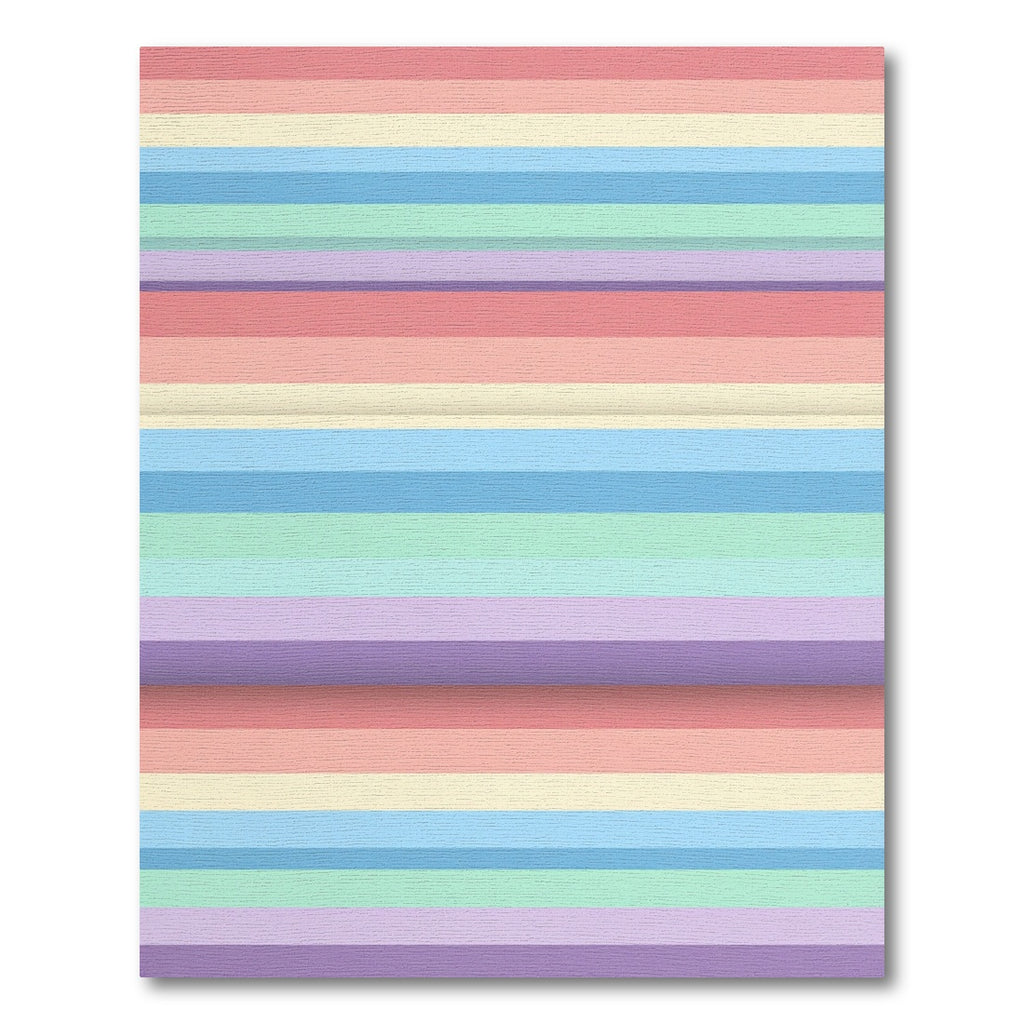 Multi-Color Pastel Horizontal Stripe Rug