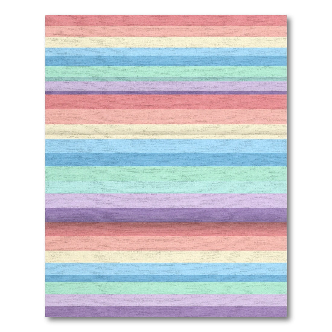 Multi-Color Pastel Horizontal Stripe Rug
