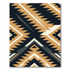 Earthy Geometric Chevron Aztec Rug