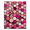 Sophisticated Rose Geometric Hexagon Mosaic Rug