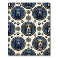 Nautical Labrador Compass Paw Medallion Rug