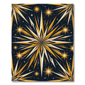 Golden Starburst Celestial Night Rug