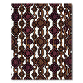 Geometric Chain Link Diamond Brown Rug
