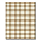 Neutral Beige Gingham Checkered Rug