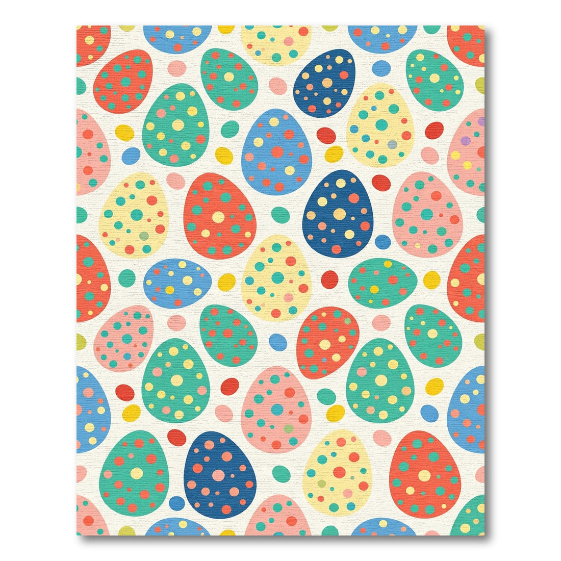 Playful Polka Dot Confetti Easter Eggs Rug