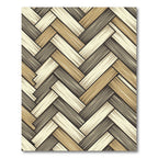 Earthy Beige Brown Herringbone Weave Rug