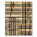 Modern Neutral Earthy Plaid Grid Rug