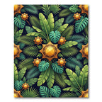 Golden Sun Tropical Verdant Foliage Rug