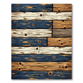 Rustic Reclaimed Wood Plank Stripe Rug