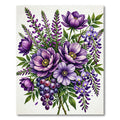 Vibrant Purple Floral Grape Arrangement Rug