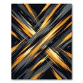 Abstract Amber and Charcoal Slash Texture Rug