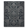 Silver Ornate Arabesque Interwoven Entwined Geometric Rug