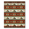 Earthy Southwestern Geometric Pyramid Stripe Rug