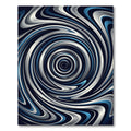 Midnight Blue Metallic Swirl Vortex Rug