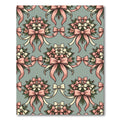 Romantic Sage And Pink Ribbon Bouquet Rug
