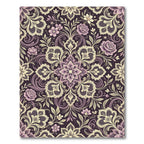 Victorian Lavender Lace Floral Medallions Rug