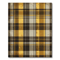 Rustic Ochre and Charcoal Plaid Rug