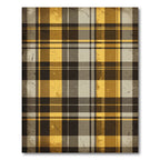 Rustic Ochre and Charcoal Plaid Rug
