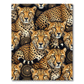 Golden Cheetah Close-up Wildcats Pattern Rug