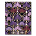 Purple Graduated Fan Art Deco Rug