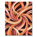 Abstract Swirl Coral Peach Ribbons Rug