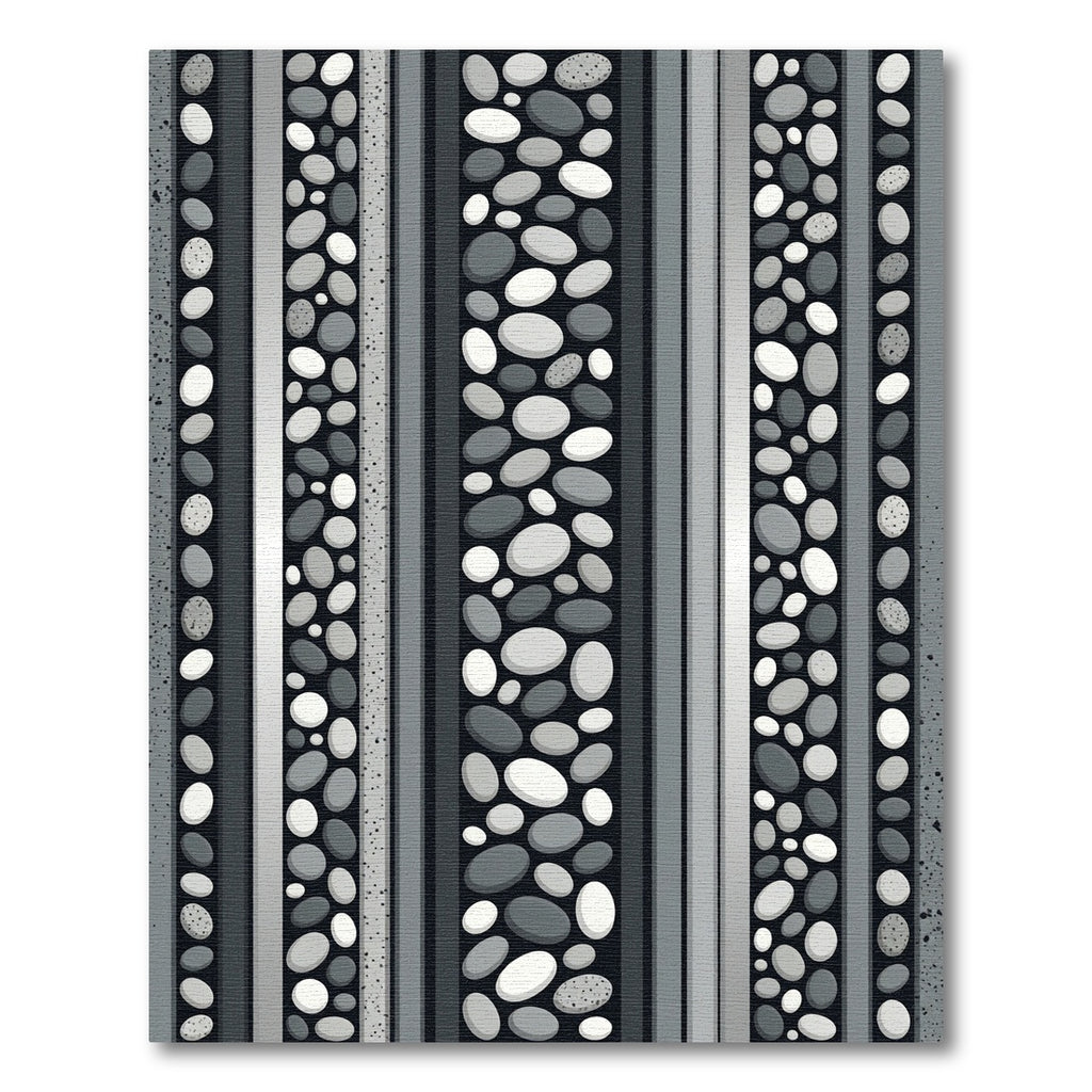 Monochrome Pebble Striped Modern Composition Rug