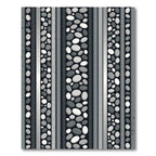 Monochrome Pebble Striped Modern Composition Rug