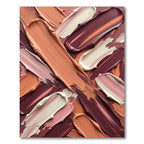 Rich Blush Swirl Paint Strokes Rug