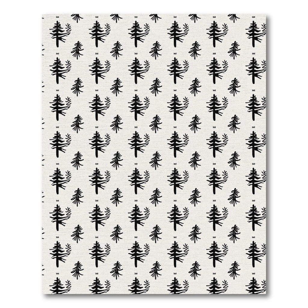 Black Pine Forest Repeating Motif Rug