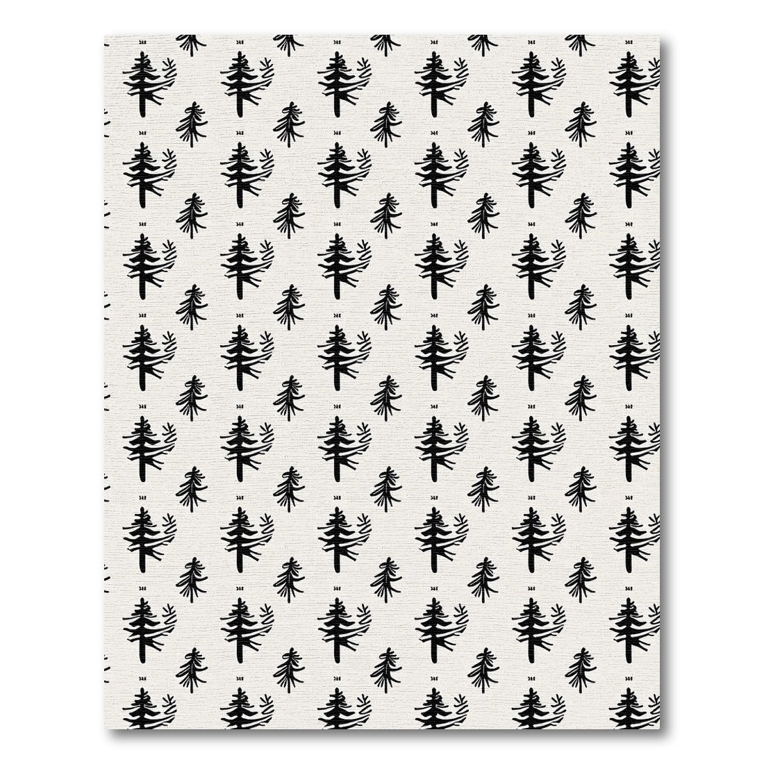 Black Pine Forest Repeating Motif Rug