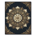 Golden Lotus Mandala Art Rug