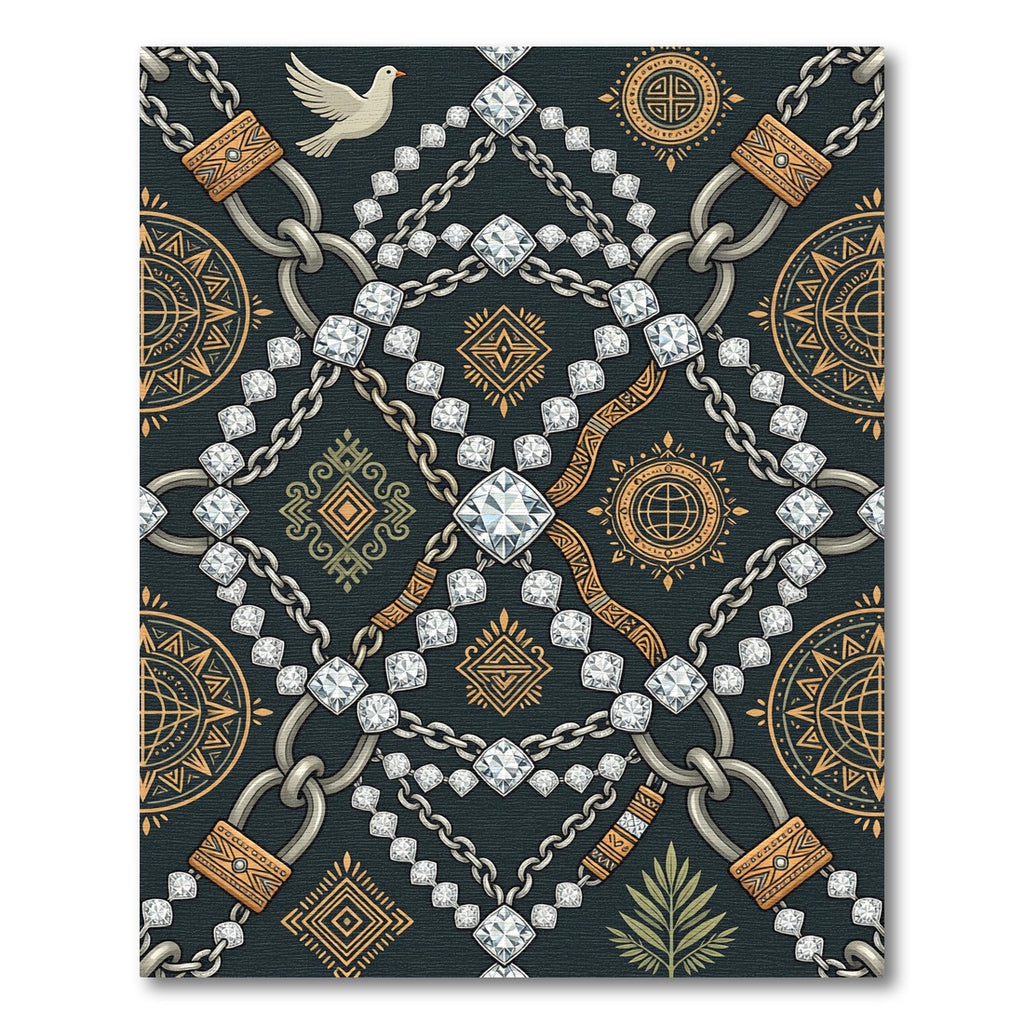 Bijou Chain Geometric Sunburst Rug