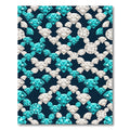 Aqua White Gemstone Chain Rug