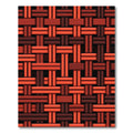 Woven Red Geometric Texture Rug