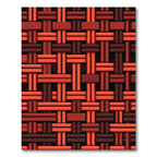 Woven Red Geometric Texture Rug