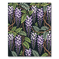 Lavender Wisteria Vine Dark Floral Rug