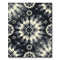 Black Tie Dye Satellite Burst Rug